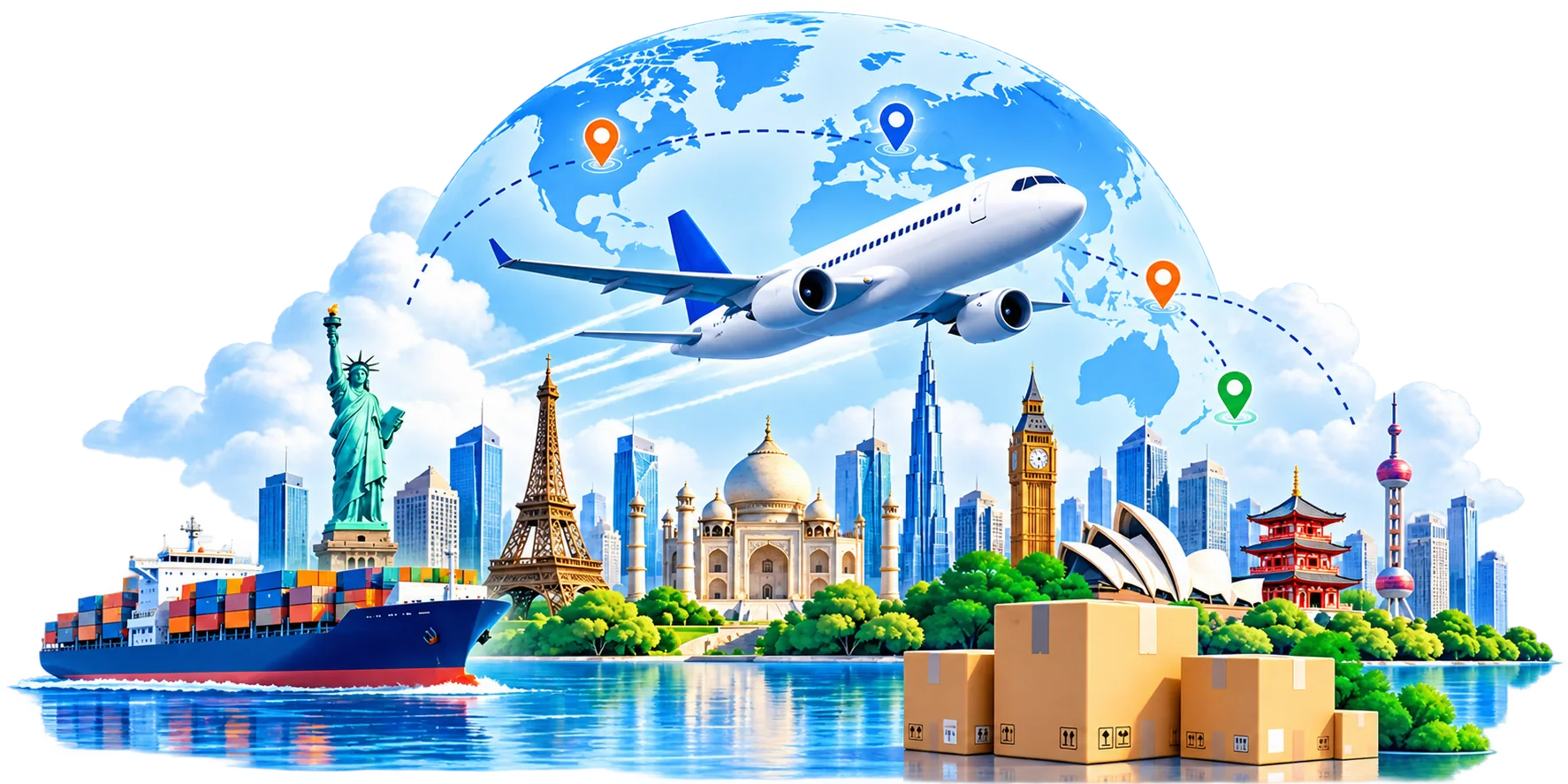 TheCourierWays global route network